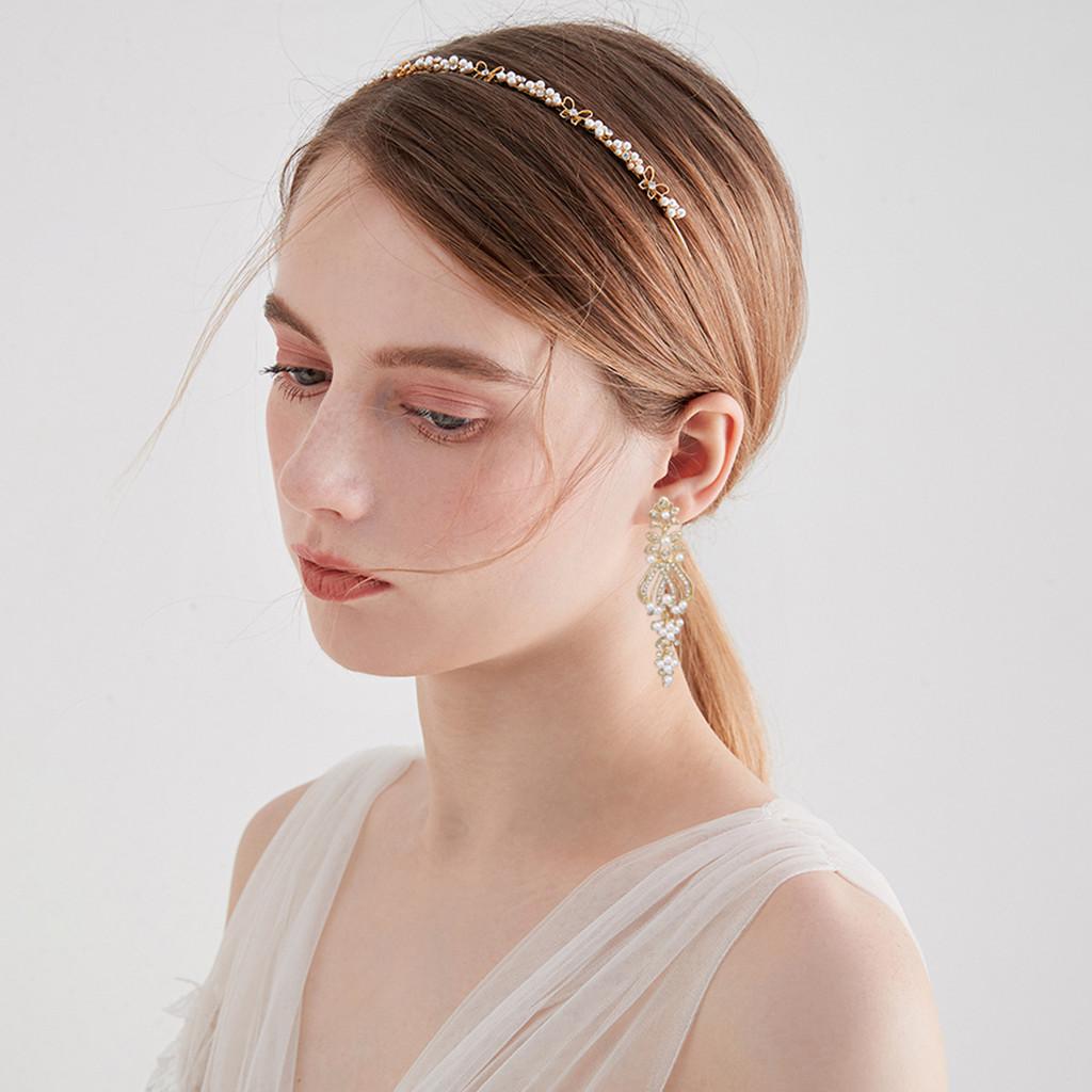 Geometric Pearl Earrings For Women With Gold Silver Finish Stylish Spring Jewelry