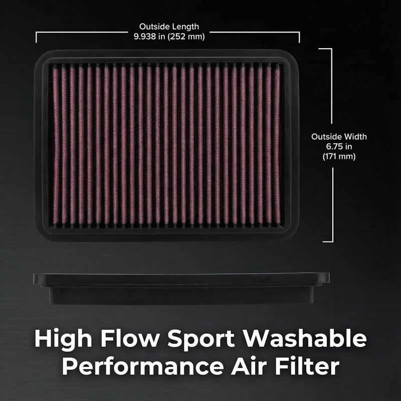 For Mitsubishi Eclipse Cross Outlander II III 2.2D Lancer VIII ASX Pajero Pinin Space Galant High Flow Sport Washable Air Filter