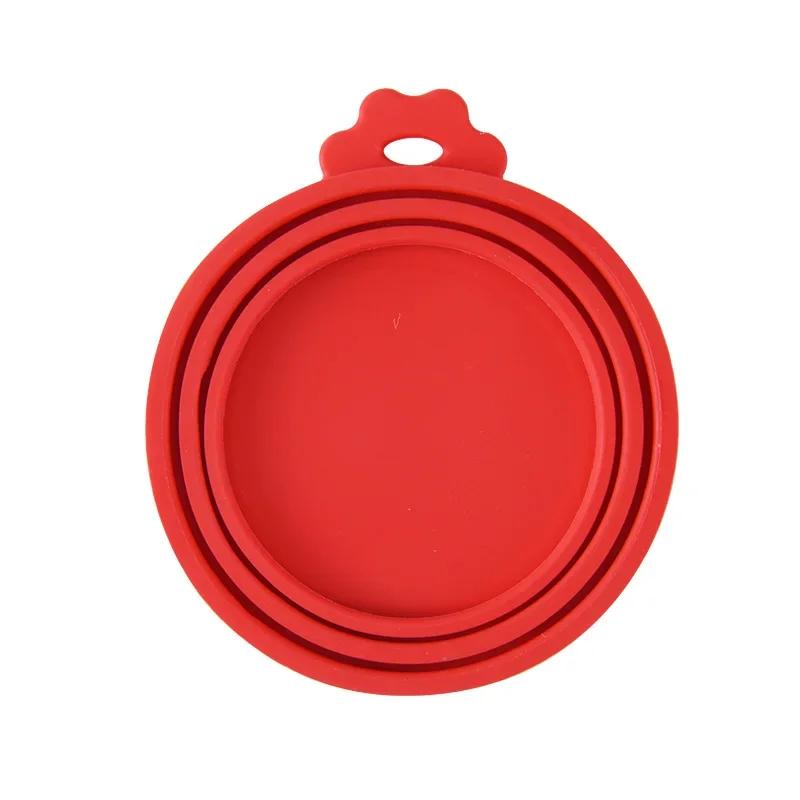 Reusable Silicone Pet Can Lid Airtight Sealing Cover Moisture Proof Fresh Keeping Cap For Dog Cat Wet Food Daily Storage Supply