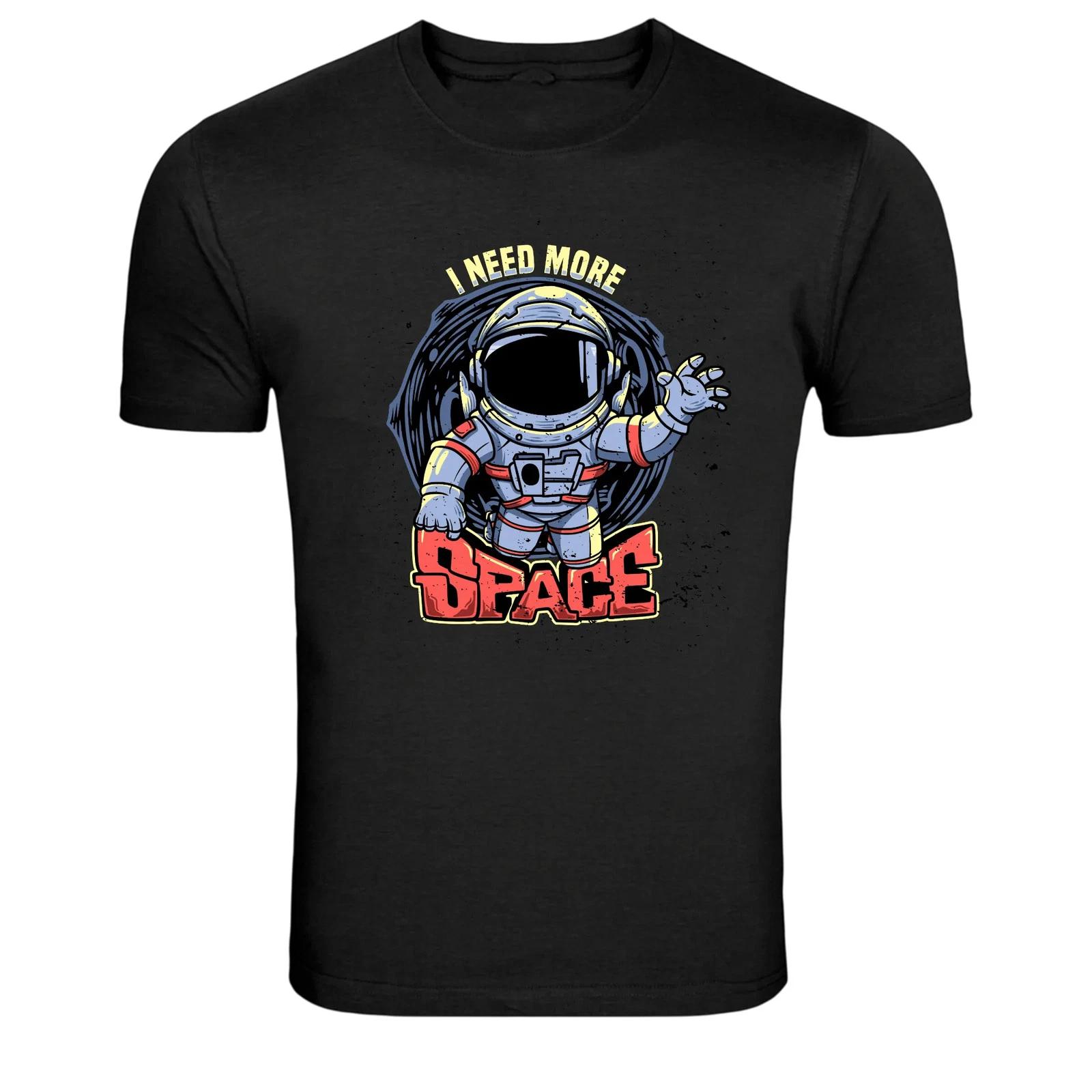 I Need More Space Funny Astronaut Galaxy Graphic T-Shirt S