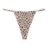Hot leopard print foreign trade thong women's bikini large size sexy low waist seamless t-word panties