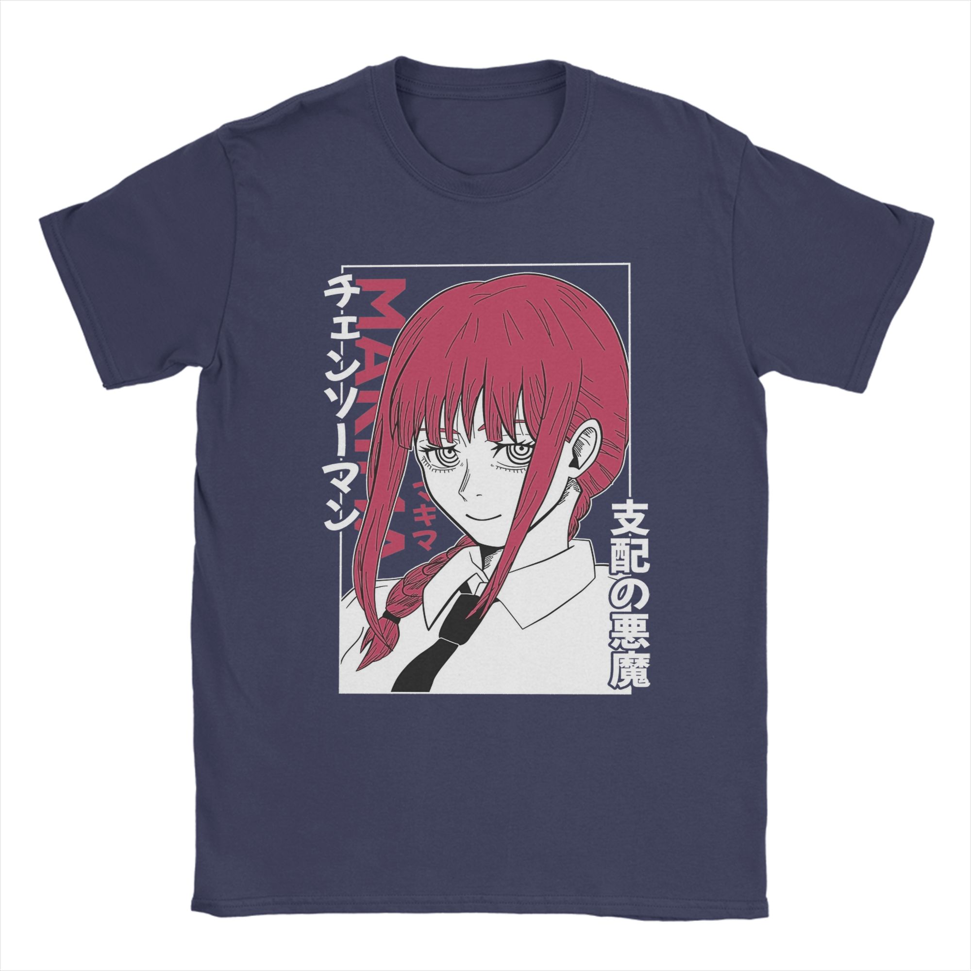 

Makima Japanese Anime Chainsaw Man T Shirt Summer Cotton T-Shirts Men s Harajuku Pattern Tshirt Short Sleeve Streetwear Clothing 4XL