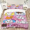 Custom Name Cute Pink Bow Heart Print 3Pcs Bedding Set Duvet Cover With 2 Bedro Pillowcase Home Birthday Gift