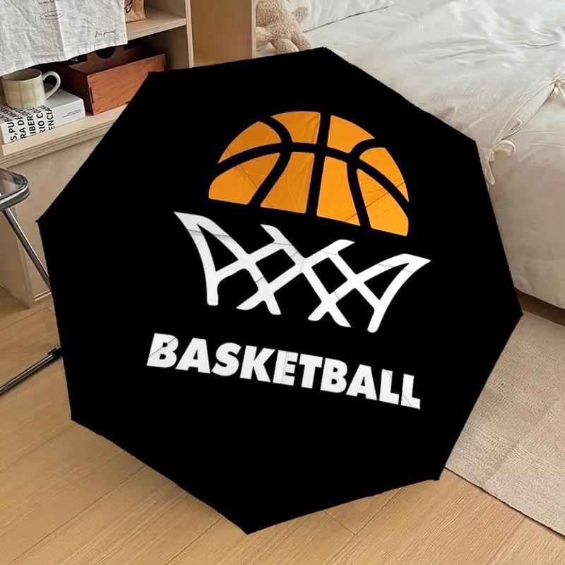 1pc Basketball Hoop Design Umbrella with Plastic Handle,Suitable for All Seasons Home Travel Outdoor UmbrellaDD080