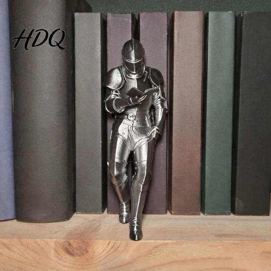 Unique Gifts for Book Lovers Medieval Knight Bookshelf Decor Armored Statue Gothic Library Figurine Desktop Lovers Fantasy Home & Office Ornament,