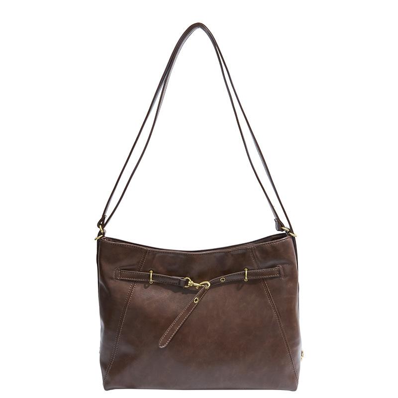 Casual Commuter Tote Bag Women's Large Capacity 2025 New Shoulder Messenger Bag Retro Fashion Lightweight Backpack