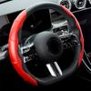Auto Lenkradbezug 38cm/15inch Kohlefaser Sportlich Ultradünn Rutschfest Kartenhülle Sommer Lenkradbezug Typ