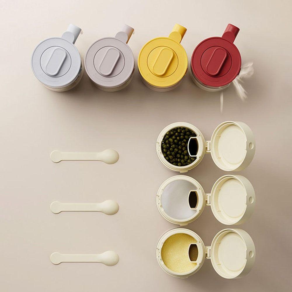 Dustproof Glass Spice Bottle Moisture-proof Spice Sorting Bottle 2 In 1 Salt Container  Kitchen