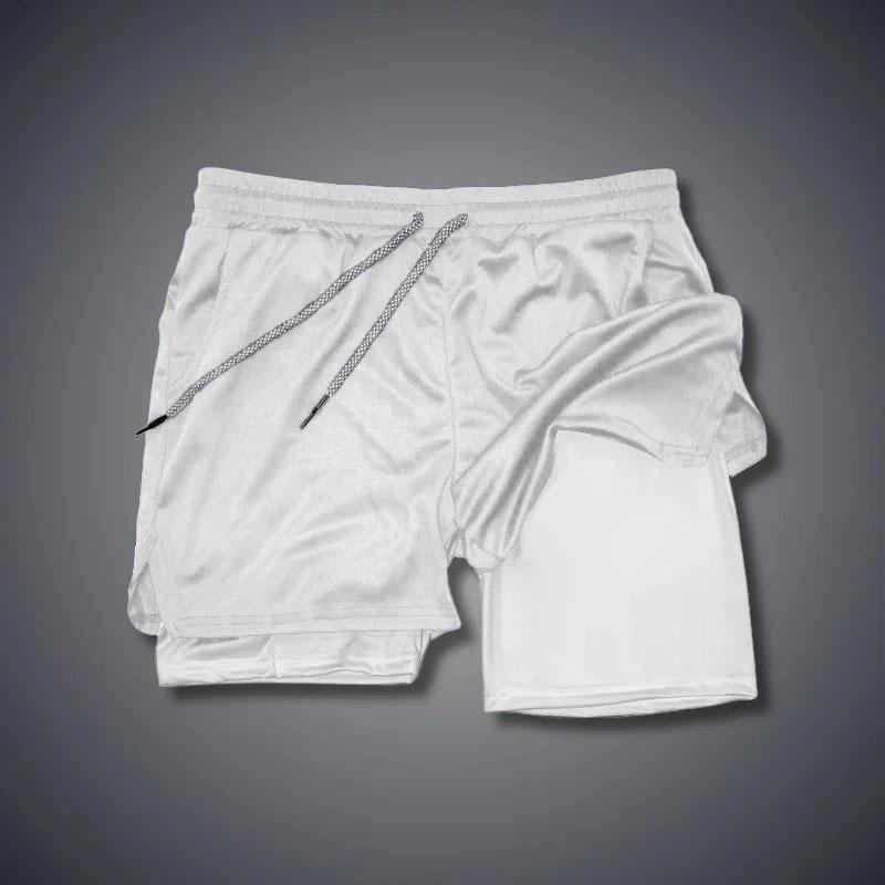 

Летние спортивные шорты для мужчин, двухслойные, имитация двух предметов, быстросохнущие, повседневные баскетбольные шорты XXXL