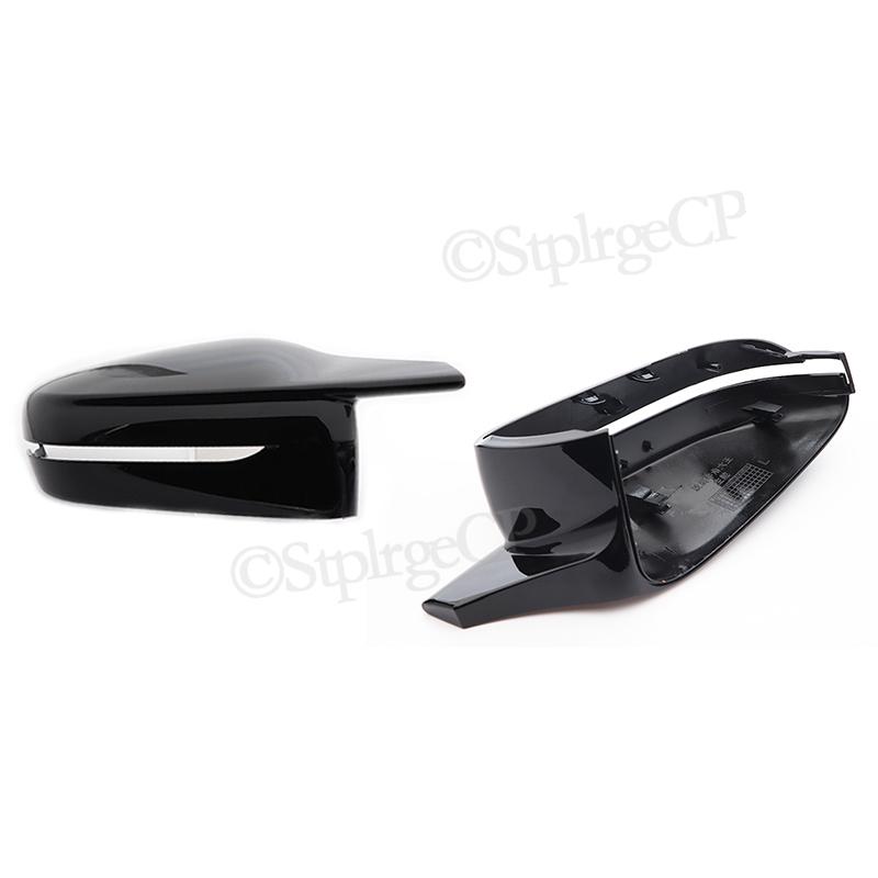 G30 G38 Helle schwarze Seitenflügel-Rückspiegel-Abdeckkappen für BMW 3 4 5 7 Serie G20 G21 G28 G22 G11 G12 M4-Stil LHD RHD