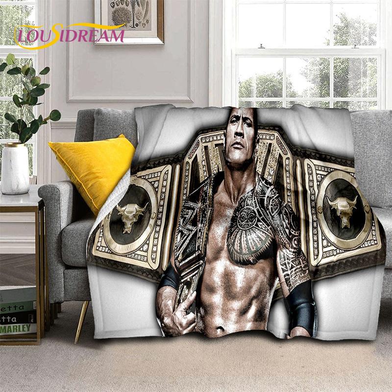 La Roccia Dwayne Johnson Attore Coperta Morbida in Flanella, Coperta da Lancio Coperta Confortevole per Picnic Letti Divano Casa Camera da Letto Regalo