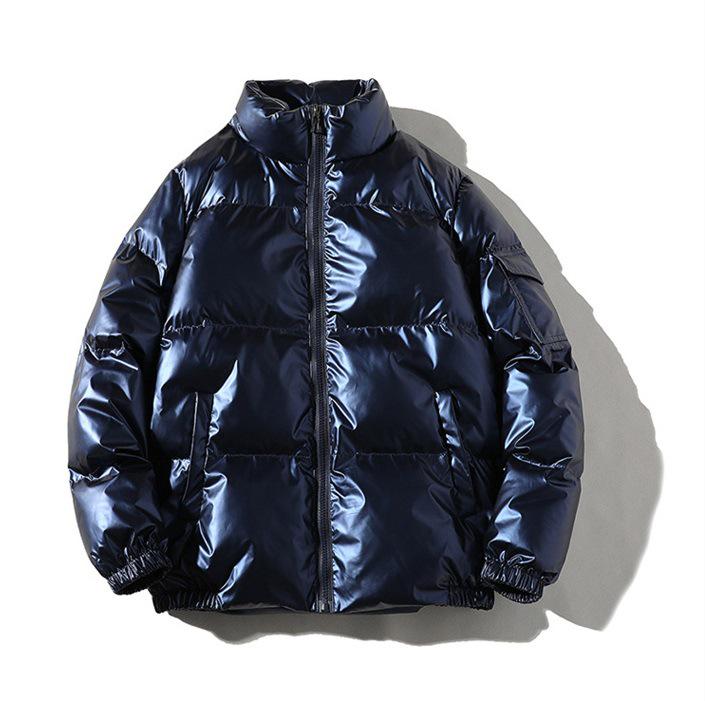 Men's 2026 Winter Trendy Thickened Cotton Jacket - Plus Velvet, Shiny, Short Outerwear, Plus Size