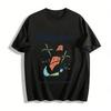 California Windsurfing Print Vacation Style Casual Loose T-Shirt Pure Cotton T-shirt