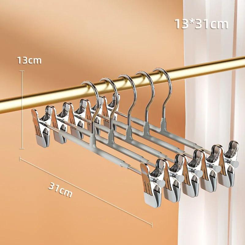 5 шт Вешалки для брюк с зажимами регулируемые вешалки для юбок для женщин нескользящая вешалка для брюк для джинсов вешалки для одежды для брюк 1360₽