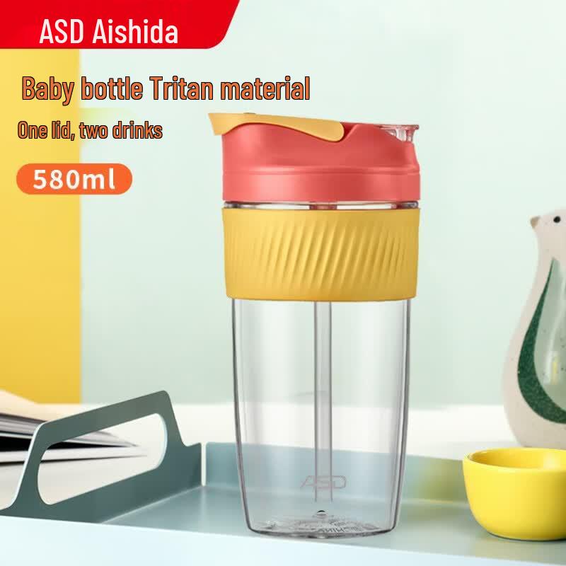 Aisida 580ml Dual-Drink Portable Tritan Bottle