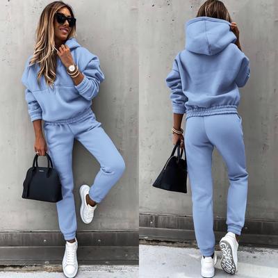 Autumn and Winter Women'S Fashion Casual Sweatshirt Set, European and American Style