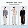 Men's Heavyweight Layered-Look Pullover Sweater