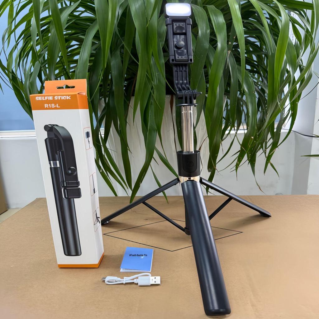 All-in-One Bluetooth Selfie-Stick-Stativ mit Fernbedienung für Live-Übertragungen und Reisen