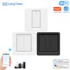 LangYeao 1/2/3-fach Tuya WiFi Smarter Lichtschalter, ohne Neutralleiter/Neutralleiter funktioniert mit Alexa Google Home