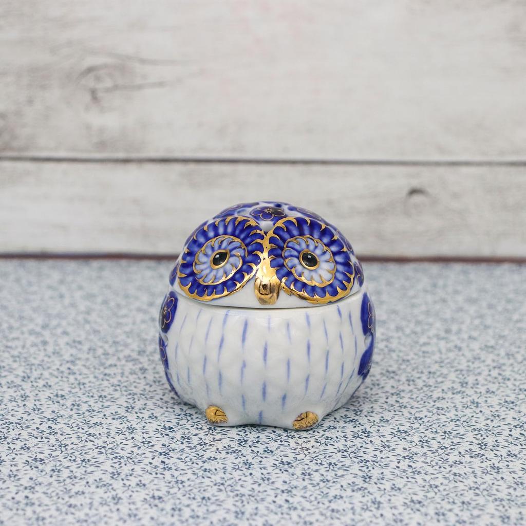 Castle Enterprise Blume Eule 6cm Schmuckdose x Set Gott des Lernens in für kommerzielle Nutzung (Klein) (blau) 10-teilig "Keine Härte" - Europa,