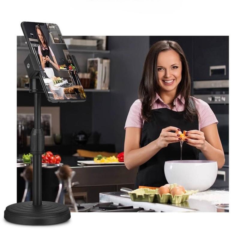 1 Stück Handy Live-Fotografie Halterung, Desktop Freies Teleskop-Stützgestell, Scheibenfuß, Mikrofonklemme, Universelle Gimbal-Halterung