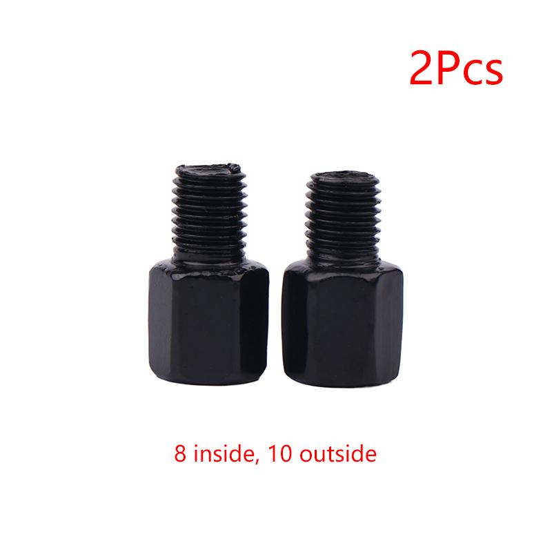 

2Pcs Motorcycle Rearview Mirrors Conversion Black Mirror Adapters M10 10Mm M8 8Mm Bolt Clockwise Anti-Clock Right Left Thread