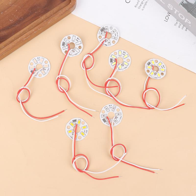 3Pcs 3W 5V Color Led Chip Bead Lights Board Bulb Round Transformation Light Source Dia 32Mm Green Blue Red Purple White Lamp