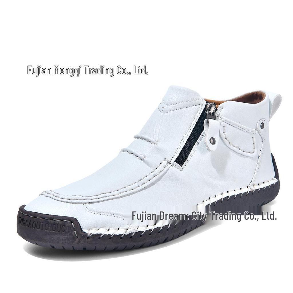 Übergröße Herren Leder Slipper Outdoor Stiefeletten