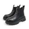 Herr Motorcykel Casual Svart Tjock Sula Chelsea Höjdökande Höga Stövlar Gatustil Cool Hiss Punk Stövlar Stor Storlek