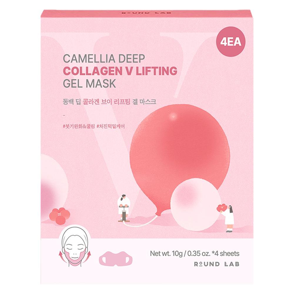ROUND LAB Camellia Deep Collagen V-Lifting Gel Mask (4 Sheets)