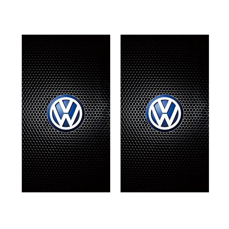 RI02Pcs Car B-pillar Stickers Door Center Pillar Anti-Scratch Decals For Volkswagen VW Polo Golf GTI CC Tiguan Arteon Passat Jetta