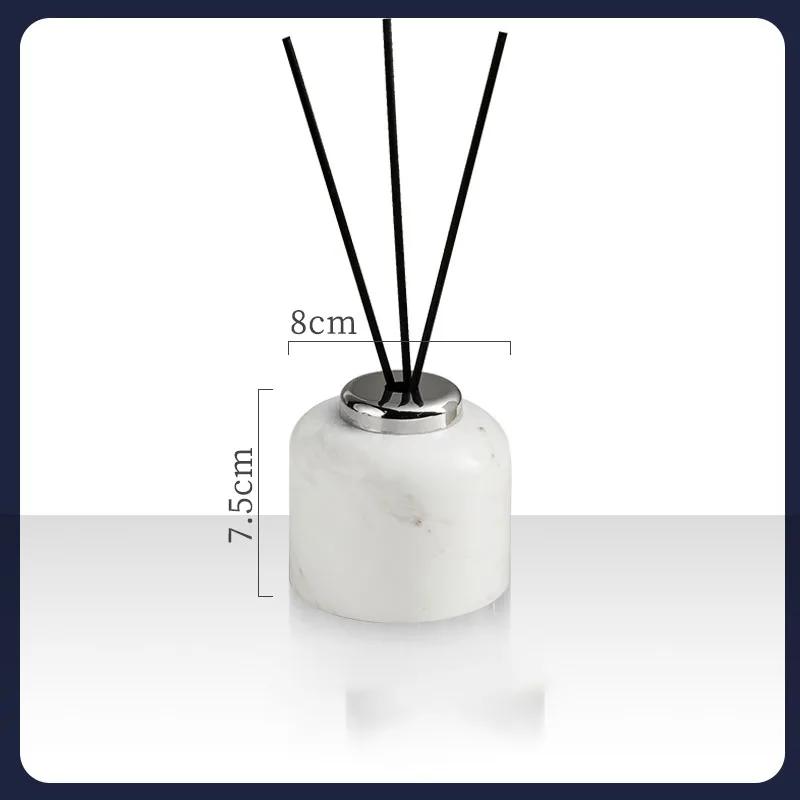 Mramorová aromaterapeutická láhev High-end hotelový pokoj Koupelna Nádoba na parfém Láhev Koupelnová dekorace Láhev s aroma difuzérem