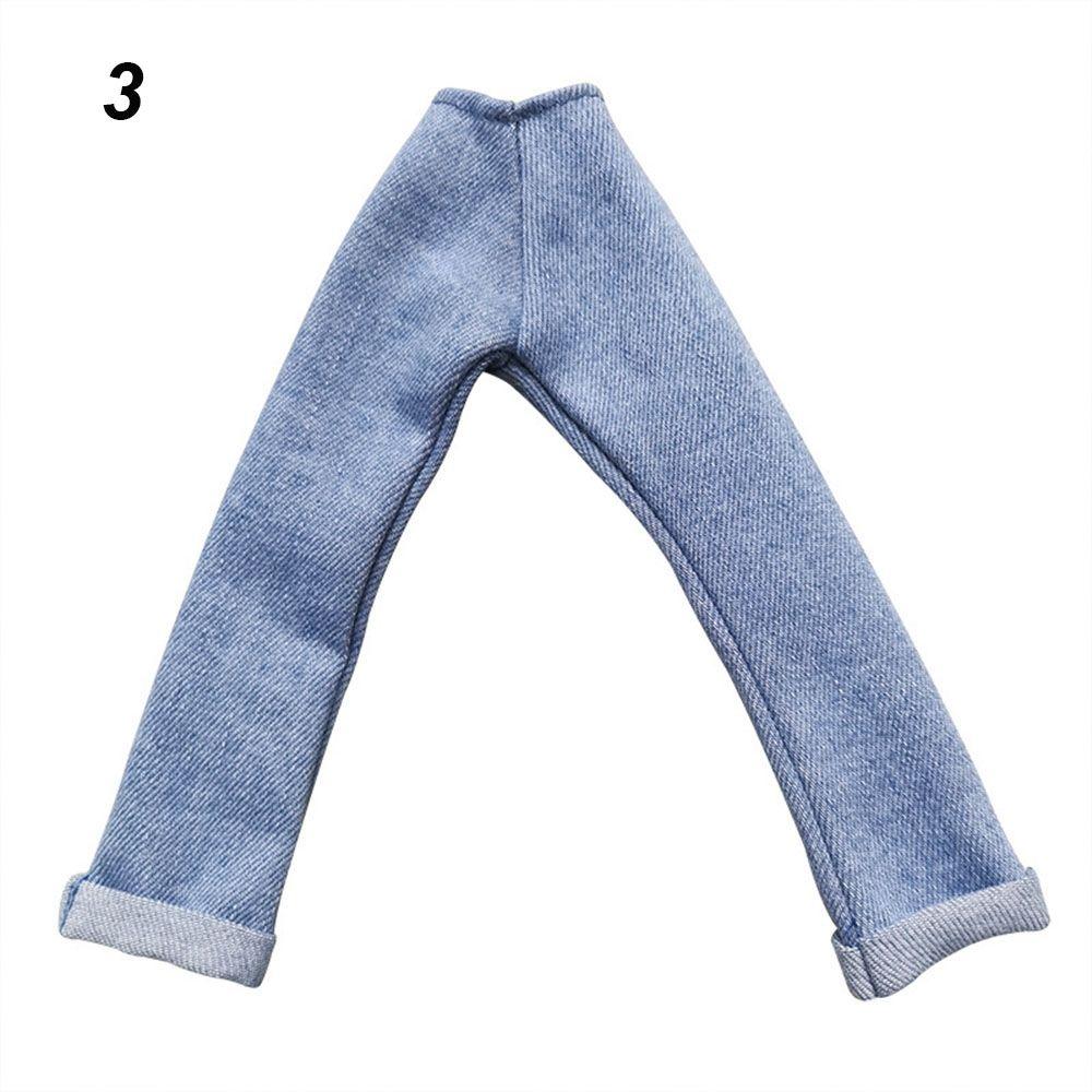 Fashion Casual Wears 1/6 BJD Dolls Leather Pants Floral Jeans Dolls Trousers Clothes Accessories