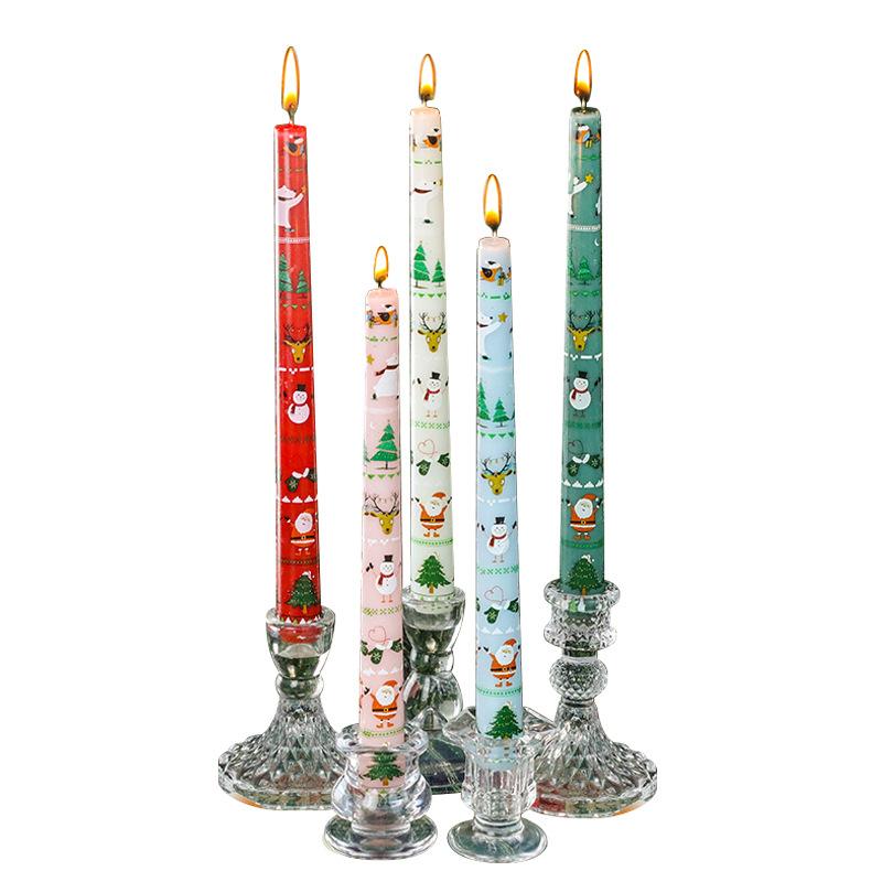 Beautiful Long Burning Smokeless Christmas Decoration Candles