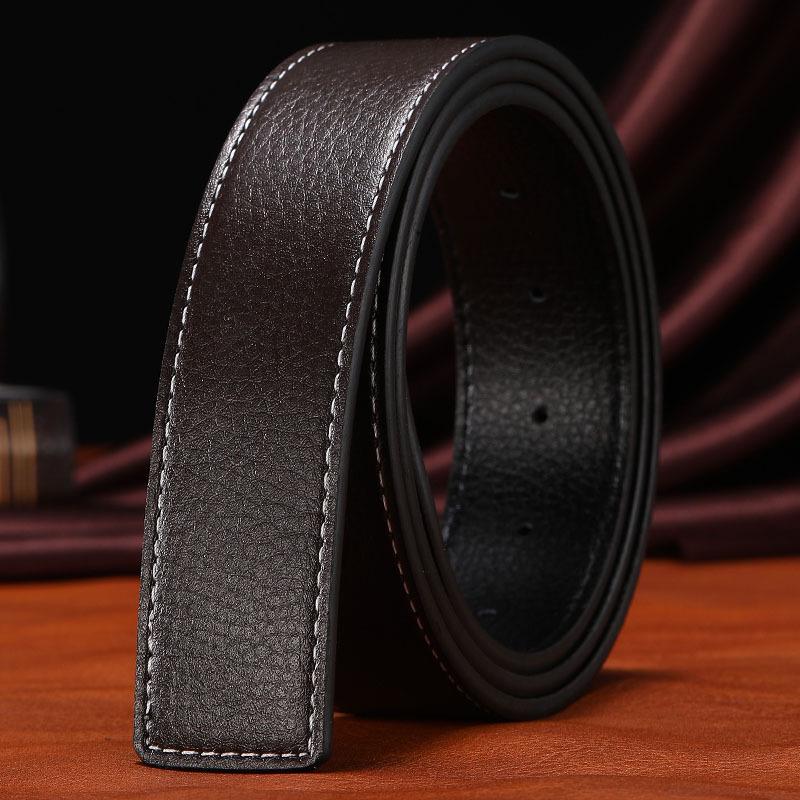 Herren H-Schnalle Lychee-Narbenleder Gürtel – Jugendlicher, vielseitiger koreanischer Stil