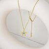 Titanium Titanium Steel Blue -eyed Shell Star Pendant Clavicle Chain Female Trendy Jewelry