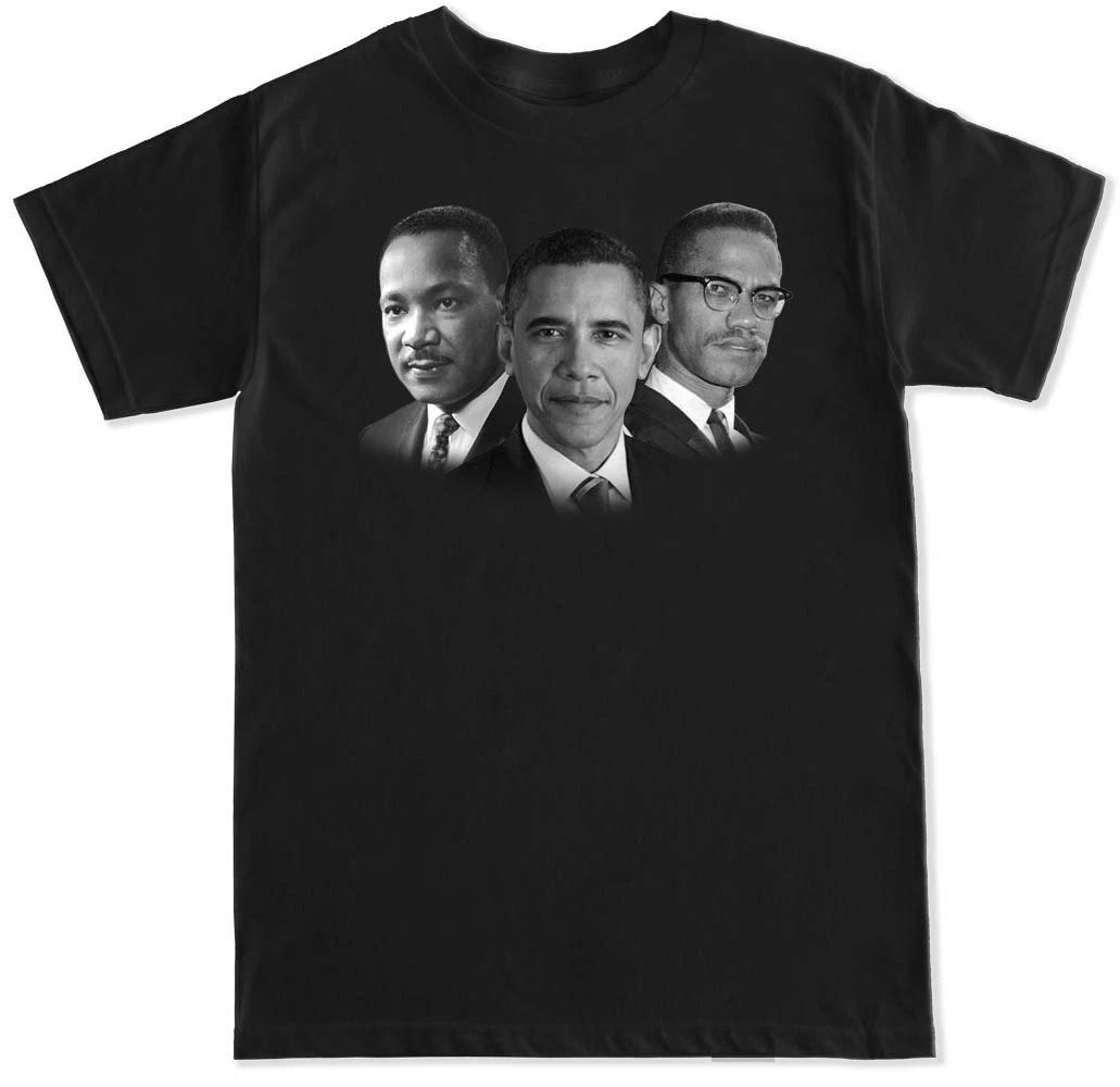 Martin Luther King Jr Malcolm X Barack Obama T Shirt 4XL