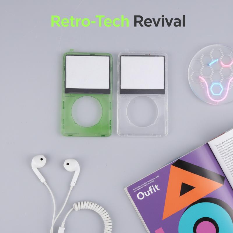 Colorful Clear Transparent Front Housing Case Cover For IPod Video 5th Video 30GB 60GB 80GB MP3 Accessories