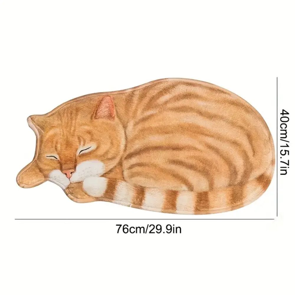 Cute Cat Fur Carpet Home Decoration, Soft And Dirt-Resistant, Bathroom Non-Slip Floor Mat , Kitchen Quick-Drying Rug