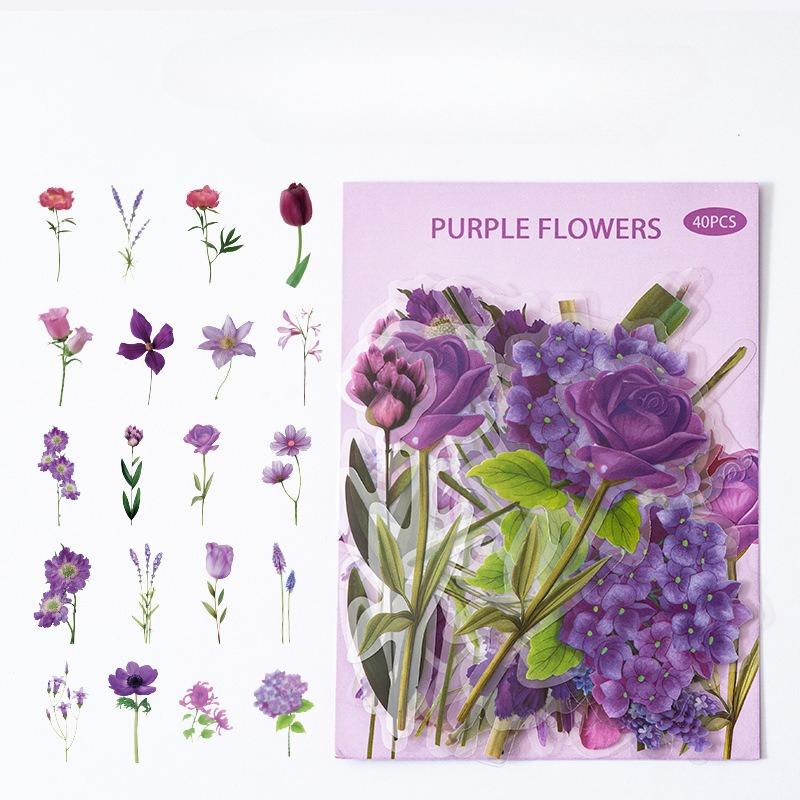 Botanical Flower Stickers Pack Butterflies Nature Journaling Decals Aesthetic DIY Scrapbooking Instagram Vintage Plant Sticker