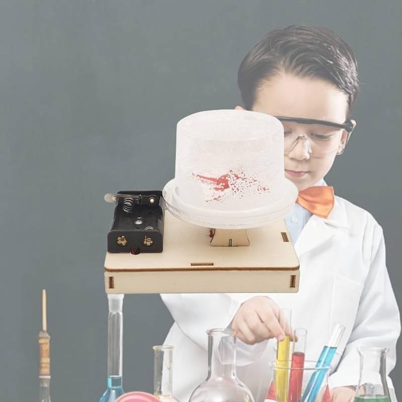 Educational Diy Electric Static Snow Toy Science Experiment Kit For Kids Wood Material