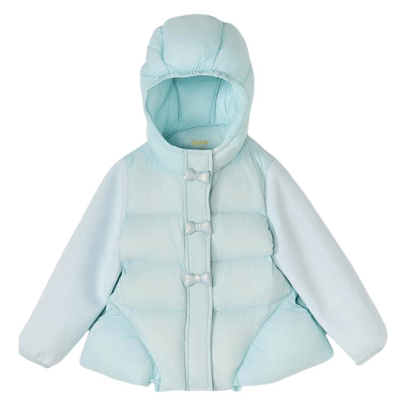 DEESHA Girls' Winter Princess Bowknot Hooded Down Jacket