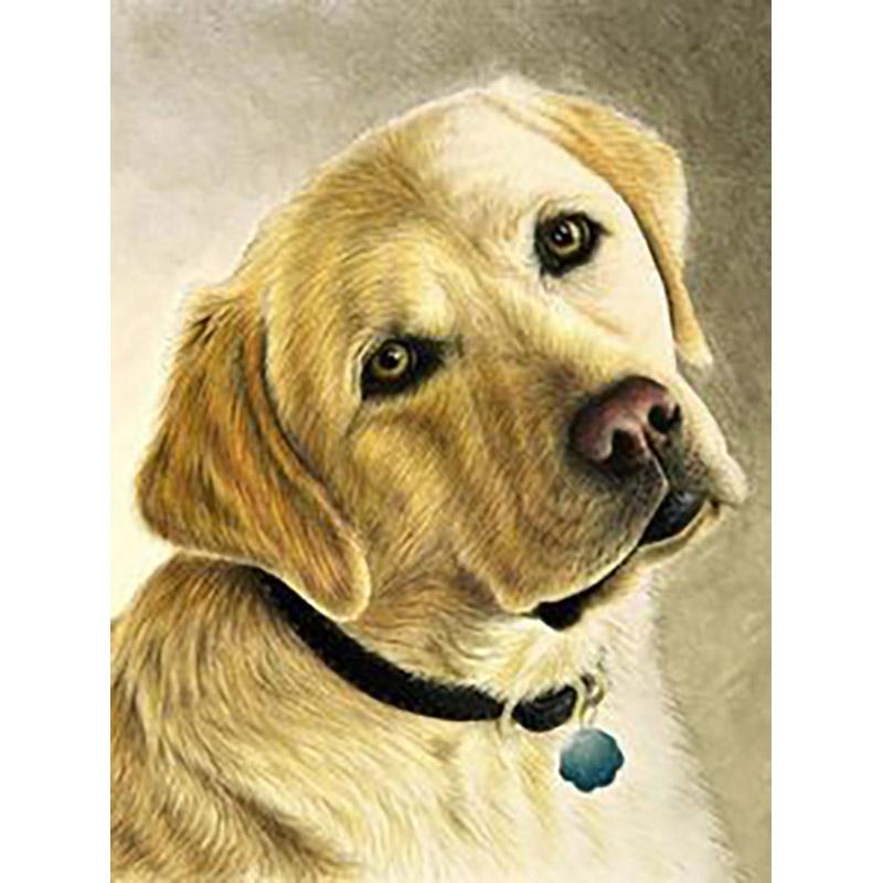 DIY 5D Diamond Painting Cross Stitch Full Round Drill Dog Animal Art Mosaic Kits Diamond Embroidery Home Decoration Gift