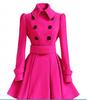 2018 Slim Fit European & American Women's Long Wool Coat with Belt