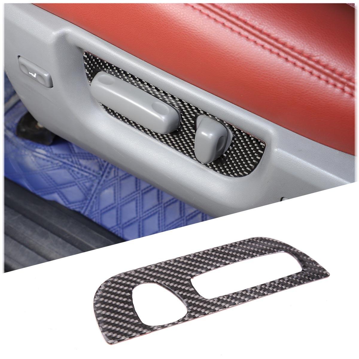 Carbon Fiber Front Seat Adjustment Sticker Trim For Toyota Tundra 2007-2013