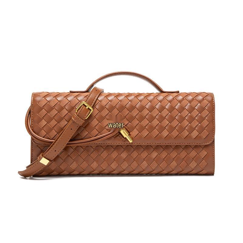 High-End Versatile Woven Baguette Crossbody Tote