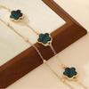 Chic Four-Leaf Clover Metal Chain Bracelet