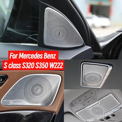 Für Mercedes Benz S-Klasse S320 S350 W222 14-21 Auto Tür Lautsprecher Polster Audio Lautsprecher Abdeckung Zierrahmen Aufkleber Zubehör