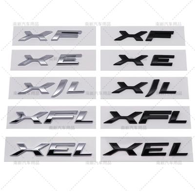 1 ks ABS Černá Stříbrná Písmena na Kufr Auta Samolepky Znaky pro XF XFL XE XEL XJI Logo Typ S-Typ F-Typ Příslušenství