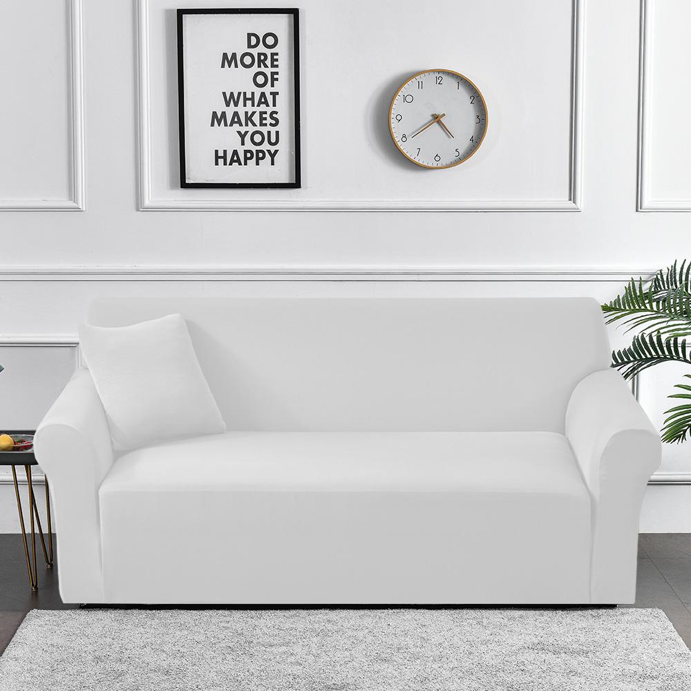 Sofa Covers For Living Room Elastic Solid Corner Couch Cover L Shaped Chaise Longue Slipcovers Chair Protector 1/2/3/4 Seater